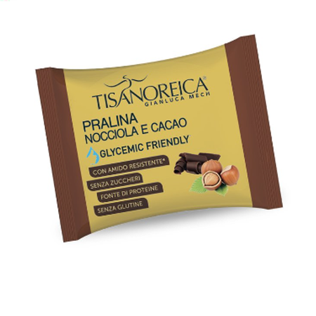 PRALINA NOCCIOLA E CACAO ricoperta al cioccolato Glycemic Friendly