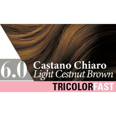 TRICOLOR FAST Tinta 6.0 CASTANO CHIARO 232ml Colorazione Rapida