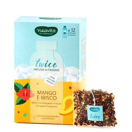 Neavita - Twice To-Go Mango e Ibisco Infuso a freddo in maxi-filtro
